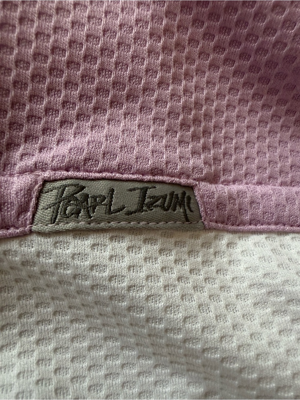 Pearl Izumi White Short-Sleeve Button-Front Top with Light Purple Accents - Picture 4 of 10